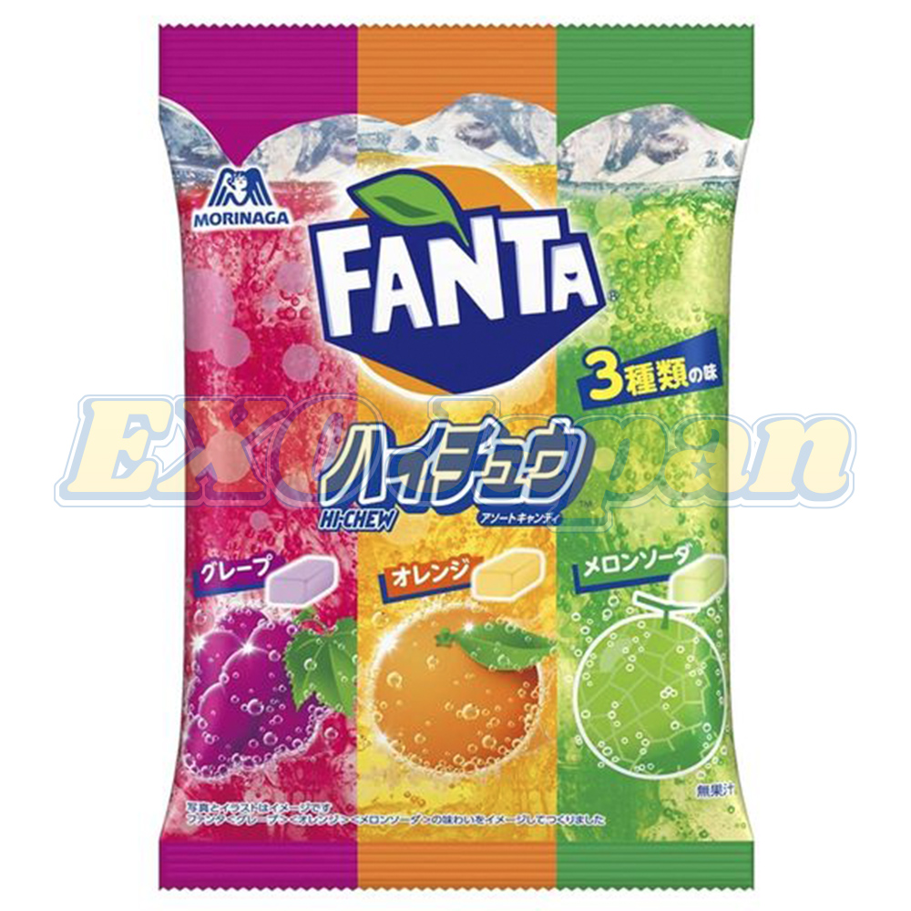 24pack Hi Chew x Fanta – 3 Flavor Soda – (Melon, Orange, Grape